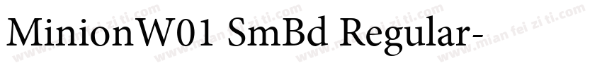 MinionW01 SmBd Regular字体转换